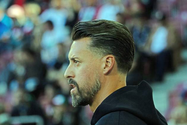 30 08 25 FC Augsburg FC Bayern Munich Germany, Augsburg, 30 08 2025, Football, Bundesliga, FC Augsburg FC Bayern Munich 2 3 Sandro Wagner Coach FC Augsburg