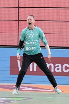 Sara Suba TusSies Metzingen, 77 in goal TusSies Metzingen vs BSV Sachsen Zwickau, Handball, Alsco HBF, 3 League Matchday, Season 2025 2026, 13 09 2025 TusSies Metzingen vs BSV Sachsen Zwickau, Handball, Alsco HBF, 3 League Matchday, Season 2025 2026, 13 09 2025 Tuebingen Copyright: xEibner-Pressefoto TobiasxBaurx EP_TBR