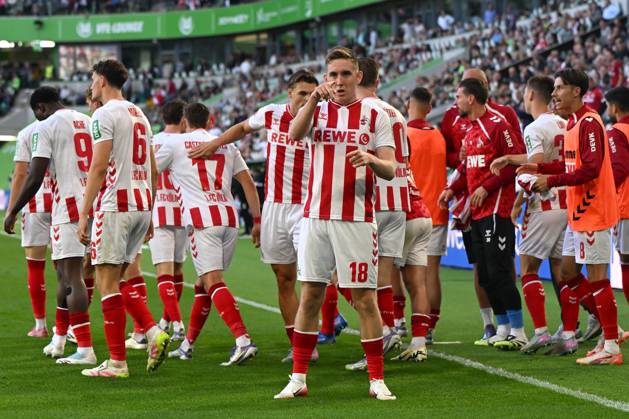 Isak Johannesson 1 FC Koeln celebrates after scoring his team™s second goal during the Bundesliga match between VfL Wolfsburg and 1 FC Köln at Volkswagen Arena on September 13, 2025 in Wolfsburg, Germany, Germany Photo by Ralf Treese DeFodi Images Isak Johannesson 1 FC Koeln celebrates after scoring his team™s second goal during the Bundesliga match between VfL Wolfsburg and 1 FC Köln at Volkswagen Arena on September 13, 2025 in Wolfsburg, Germany Photo by Ralf Treese DeFodi Images DFL regulations prohibit any use of photographs as image sequences and or quasi video Photo by Ralf Treese DeFodi Images