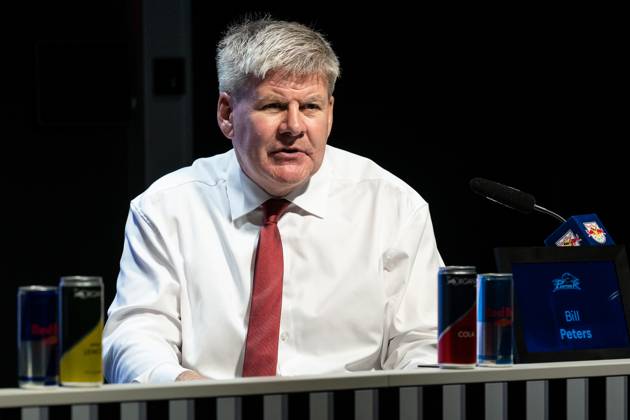 Bill Peters Head Coach, Augsburger Panther at the post-match press conference GER, EHC Red Bull Muenchen vs Augsburger Panther, Ice Hockey, DEL, Matchday 3, Season 2025 2026, 19 09 2025 GER, EHC Red Bull Muenchen vs Augsburger Panther, Ice Hockey, DEL, Matchday 3, Season 2025 2026, 19 09 2025 Muenchen Copyright: xEibner-Pressefoto HeikexFeinerx EP_HFR