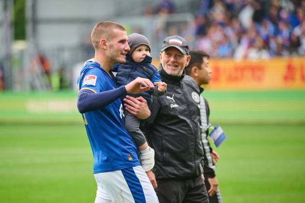 21 09 2025, Soccer, Men, 2 BL Bundesliga , Season 2025 2026, Holstein Kiel Karlsruher SC, 6 Matchday David Zec Kiel, Holstein Stadion Holstein Stadion Schleswig Holstein Germany