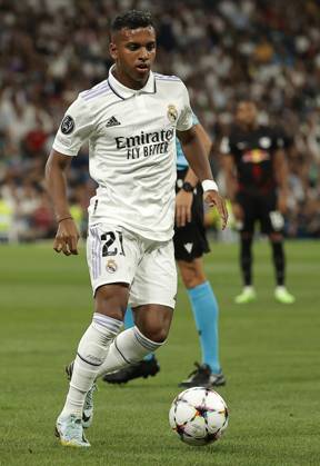 Real Madrid v RB Leipzig - UEFA Champions League MADRID, SPAIN - SEPTEMBER 14: Rodrygo of Real Madrid in action during the UEFA Champions League Group F soccer match between Real Madrid and RB Leipzig at Santiago Bernabeu Stadium in Madrid, Spain on September 14, 2022. Madrid Spain. Editorial use only. Please get in touch for any other usage. Copyright: x2025xAnadoluxBurakxAkbulutx