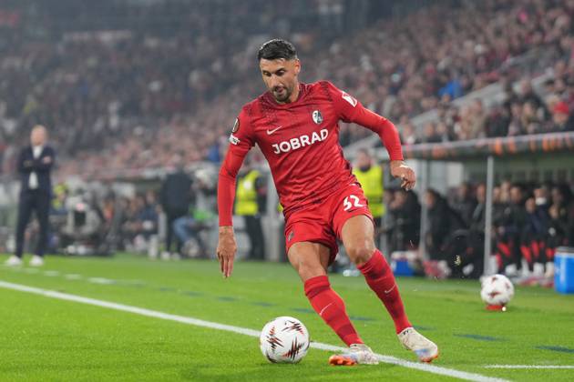 Vincenzo Grifo SC Freiburg, 32 on the ball , Germany, Football, UEFA Europa League, Matchday 1, League phase, 2025 2026, SC Freiburg vs FC Basel, 24 09 2025, Europa Park Stadion, Freiburg, Germany Freiburg Europa Park Stadion Baden Württemberg Germany Copyright: xArnexAmbergx