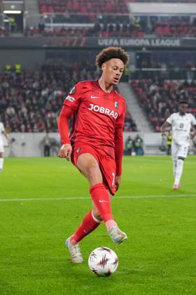 Derry Scherhant SC Freiburg, 07 on the ball , Germany, Football, UEFA Europa League, Matchday 1, League phase, 2025 2026, SC Freiburg vs FC Basel, 24 09 2025, Europa Park Stadion, Freiburg, Germany Freiburg Europa Park Stadion Baden Württemberg Germany Copyright: xArnexAmbergx