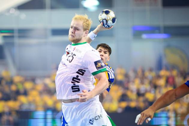 2025.09.25 Kielce Pilka reczna , Liga Mistrzow EHF , sezon 2025 26 Industria Kielce - Fuechse Berlin N z Matthes Langhoff Foto Tomasz Fafara PressFocus 2025.09.25 Kielce Handball , EHF Champions League , 2025 2026 season Industria Kielce - Fuechse Berlin Matthes Langhoff Credit: Tomasz Fafara PressFocus NEWSPIX.PL --- newspix.pl