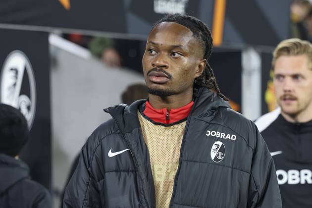 Jordy Makengo SC Freiburg, 33 , Germany, Football, UEFA Europa League, 1 Matchday, 2025 2026, SC Freiburg vs FC Basel, 24 09 2025, Stadion am Wolfswinkel, Freiburg im Breisgau, Germany Freiburg im Breisgau Stadion am Wolfswinkel Baden Württemberg Germany Copyright: xGrantxHubbsx