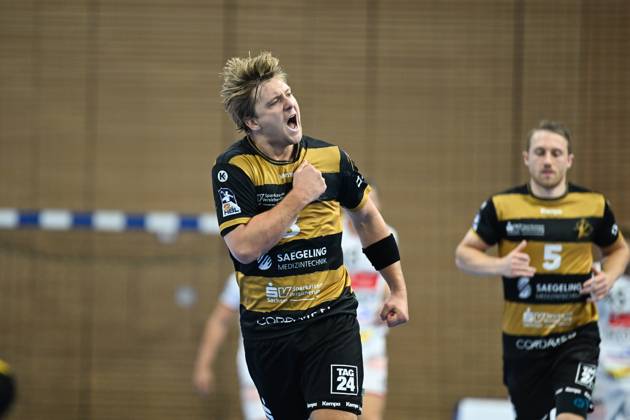 Viktor Petersen Norberg HC Elbflorenz 2006, 8 HC Elbflorenz 2006 vs VfL Luebeck Schwartau, 2 Handball Bundesliga Herren, Spielzeit 2025 2026, 26 09 2025 HC Elbflorenz 2006 vs VfL Luebeck Schwartau, 2 Handball Bundesliga Herren, Spielzeit 2025 2026, 26 09 2025 Dresden Copyright: xEibner-Pressefoto xHoepnerx EP_PHR