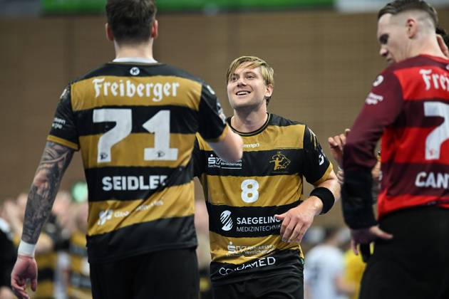 Viktor Petersen Norberg HC Elbflorenz 2006, 8 HC Elbflorenz 2006 vs VfL Luebeck Schwartau, 2 Handball Bundesliga Herren, Spielzeit 2025 2026, 26 09 2025 HC Elbflorenz 2006 vs VfL Luebeck Schwartau, 2 Handball Bundesliga Herren, Spielzeit 2025 2026, 26 09 2025 Dresden Copyright: xEibner-Pressefoto xHoepnerx EP_PHR