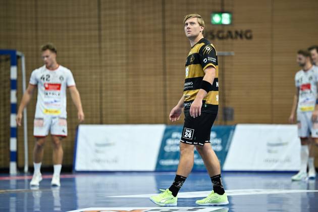 Viktor Petersen Norberg HC Elbflorenz 2006, 8 HC Elbflorenz 2006 vs VfL Luebeck Schwartau, 2 Handball Bundesliga Herren, Spielzeit 2025 2026, 26 09 2025 HC Elbflorenz 2006 vs VfL Luebeck Schwartau, 2 Handball Bundesliga Herren, Spielzeit 2025 2026, 26 09 2025 Dresden Copyright: xEibner-Pressefoto xHoepnerx EP_PHR