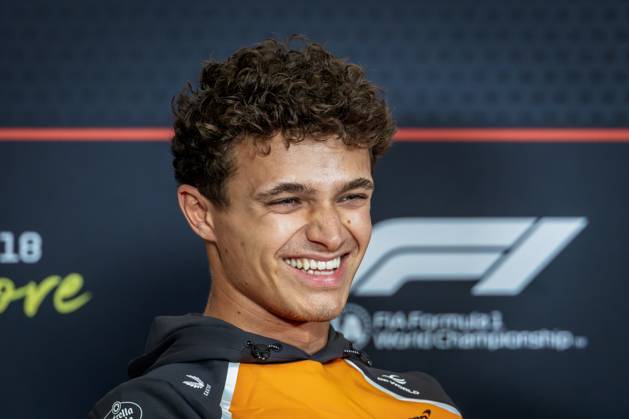 Marina Bay Street Circuit, Singapore, Singapore. 2.October.2025; Lando Norris of Great Britain and McLaren F1 Team attends the press conference, PK, Pressekonferenz during Formula One Singapore Grand Prix aflo_305636304