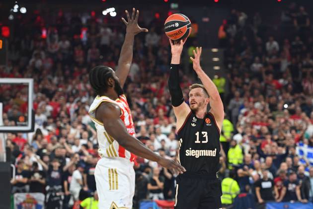 Andreas OBST FCB scores,Action Basketball Euro League,Season 2025 2026, FC Bayern Muenchen Red Star Belgrade 97 88 on 02 10 2025, S A P G A R D EN