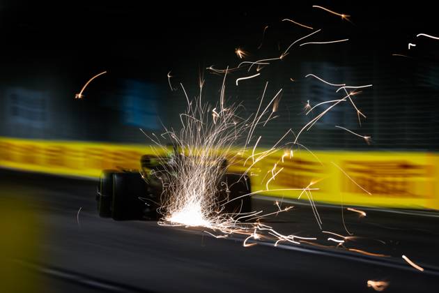 F1 - SINGAPORE GRAND PRIX 2025 27 HULKENBERG Nico (ger), Stake F1 Team Kick C45, action during the 2025 Formula 1 Singapore Grand Prix, 18th round of the 2025 FIA Formula One World Championship, WM, Weltmeisterschaft from October 3 to 5, 2025 on the Marina Bay Street Circuit, in Singapore - SingaporeSingapore Copyright: xFLORENTxGOODENx