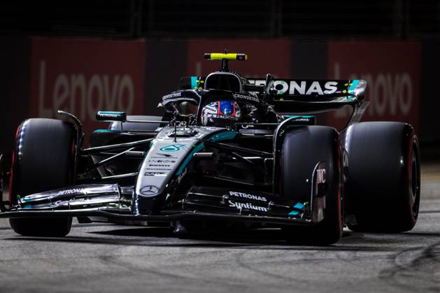 Marina Bay Street Circuit, Singapore, Singapore. 3.October.2025; Andrea Kimi Antonelli of Italy and Mercedes-AMG PETRONAS F1 Team during Free Practice 2 Formula One Singapore Grand Prix aflo_305775297