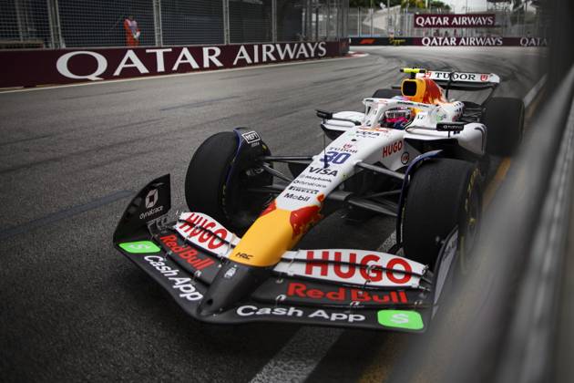 F1 - SINGAPORE GRAND PRIX 2025 30 LAWSON Liam (nzl), Visa Cash App RB F1 Team VCARB02, action during the 2025 Formula 1 Singapore Grand Prix, 18th round of the 2025 FIA Formula One World Championship, WM, Weltmeisterschaft from October 3 to 5, 2025 on the Marina Bay Street Circuit, in Singapore - SingaporeSingapore  Copyright: xXavixBonillax