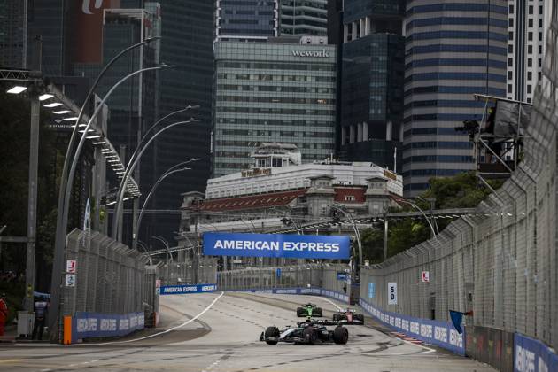 F1 - SINGAPORE GRAND PRIX 2025 12 KIMI ANTONELLI Andrea (ita), Mercedes AMG F1 Team W16, action during the 2025 Formula 1 Singapore Grand Prix, 18th round of the 2025 FIA Formula One World Championship, WM, Weltmeisterschaft from October 3 to 5, 2025 on the Marina Bay Street Circuit, in Singapore - SingaporeSingapore Copyright: xXavixBonillax