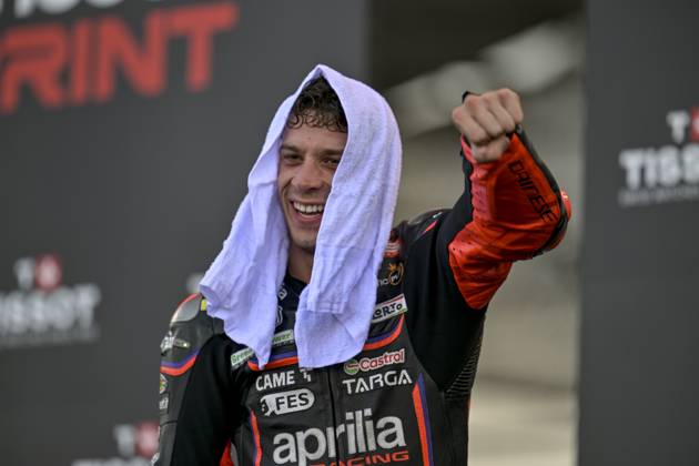 MOTO - MOTO GP - GRAND PRIX OF INDONESIA 2026 BEZECCHI Marco (ita), Aprilia Racing Team Gresini, Aprilia RS-GP 2025, podium, portrait during the 2025 MotoGP Pertamina Grand Prix of Indonesia on the Mandalika circuit from October 3 to 5, At West Nusa Tenggara, Indonesia - West Nusa TenggaraIndonesia  Copyright: xGIGIxSOLDANOx