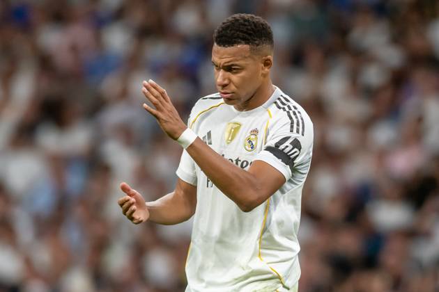 REAL MADRID CF v VILLARREAL CF. LA LIGA 2025 2026. ROUND 8. Real Madrid CF™s Kylian Mbappe during La Liga match. October 4, 2025. (ALTERPHOTOS Jorge Ropero) MadridSpain Copyright: xJorgexRoperox