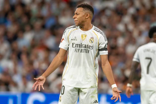 REAL MADRID CF v VILLARREAL CF. LA LIGA 2025 2026. ROUND 8. Real Madrid CF™s Kylian Mbappe during La Liga match. October 4, 2025. (ALTERPHOTOS Jorge Ropero) MadridSpain Copyright: xJorgexRoperox