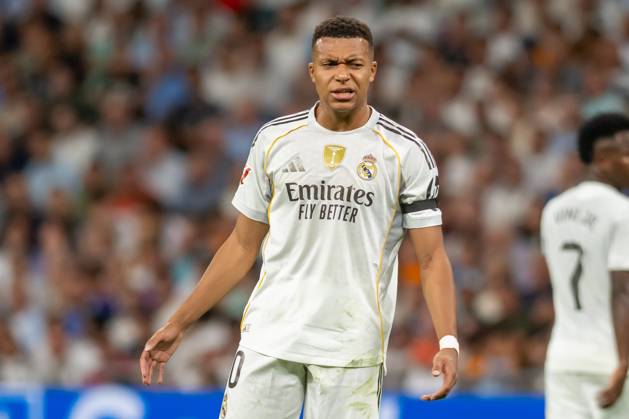 REAL MADRID CF v VILLARREAL CF. LA LIGA 2025 2026. ROUND 8. Real Madrid CF™s Kylian Mbappe during La Liga match. October 4, 2025. (ALTERPHOTOS Jorge Ropero) MadridSpain Copyright: xJorgexRoperox