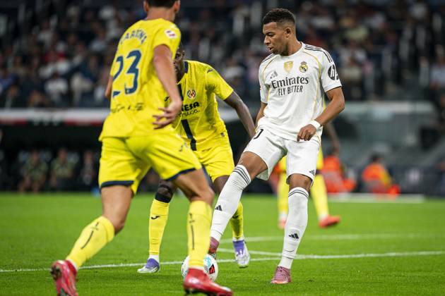 REAL MADRID CF v VILLARREAL CF. LA LIGA 2025 2026. ROUND 8. Real Madrid CF™s Kylian Mbappe during La Liga match. October 4, 2025. (ALTERPHOTOS Toni Garrido) MadridSpain Copyright: xTonixGarridox