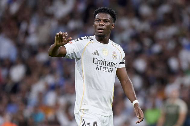 October 4, 2025, Madrid, Madrid, Spain: Aurelien Tchouameni of Real Madrid CF during La Liga football match between Real Madrid CF v Villareal CF at Santiago Bernabeu Stadium in Madrid, Spain, October 4, 2025 Madrid Spain - ZUMAa206 20251004_zsp_a206_238 Copyright: xRubenxAlbarranx