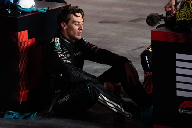 Formula 1 Singapore Grand Prix SINGAPORE, SINGAPORE - OCTOBER 5: George Russell from Mercedes sits from exhaustion after the Formula 1 Singapore Grand Prix at the Marina Bay Street Circuit in Singapore on October 5, 2025. More than 300,000 fans turned out over race weekend according to the organisers. Zakaria Zainal Anadolu Singapore Singapore. Editorial use only. Please get in touch for any other usage. Copyright: x2025xAnadoluxZakariaxZainalx