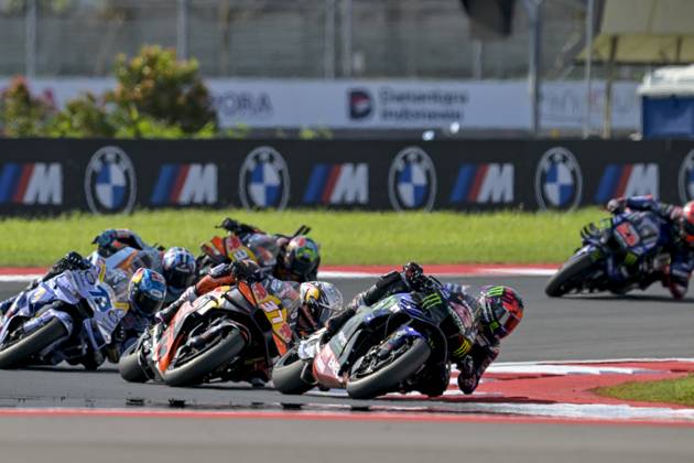MOTO - MOTO GP - GRAND PRIX OF INDONESIA 2026 42 RINS Alex (spa), Monster Energy Yamaha MotoGP, YZR-M1, action with 37 ACOSTA Pedro (spa), Red Bull KTM Factory Racing, KTM RC16 during the 2025 MotoGP Pertamina Grand Prix of Indonesia on the Mandalika circuit from October 3 to 5, At West Nusa Tenggara, Indonesia - West Nusa TenggaraIndonesia  Copyright: xGIGIxSOLDANOx
