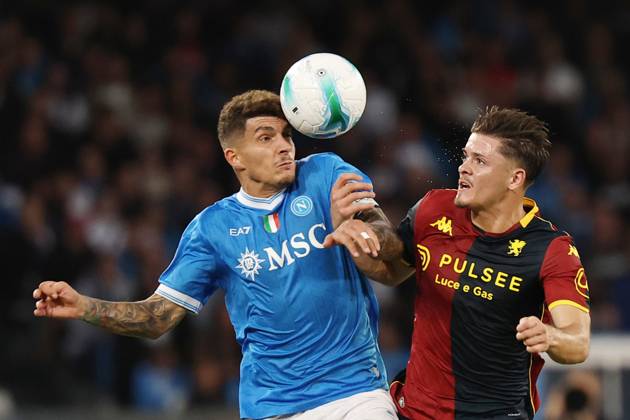 Napoli™s Giovanni Di Lorenzo during the Serie A soccer match between Napoli and Genoa at the Diego Armando Maradona Stadium in Naples, southern italy - Sunday , October 05 , 2025. - Soccer . Copyright: xAlessandroxGarofalo LaPressex