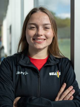 Belgian gymnast Jade Vansteenkiste poses for the photographer during a press conference, PK, Pressekonferenz to announce the Belgian men s and women s teams that will participate in the Artistic Gymnastics World Championships in Jakarta (19-25 10), on Thursday 09 October 2025, in Gent. JAMESxARTHURxGEKIERE  x136403914x