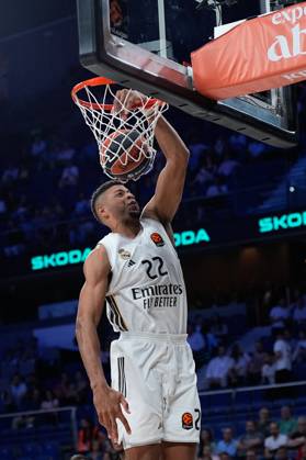 October 9, 2025, Madrid, Madrid, Spain: Walter Samuel Tavares da Veiga of Real Madrid in action during the Turkish Airlines Euroleague 2025 26 League Phase MD3, match played between Real Madrid and LDLC ASVEL Villeurbanne at Movistar Arena on October 09, 2025 in Madrid, Spain. Madrid Spain - ZUMAa181 20251009_zaa_a181_379 Copyright: xDennisxAgyemanx