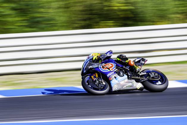 October 10, 2025, Cascais, Lisbon, Portugal: Andrea Locatelli in action during the WorldSBK Championship Free Practice at the Estoril Circuit, Portugal, on October 11, 2025. Cascais Portugal - ZUMAr200 20251010_zsp_r200_029 Copyright: xNunoxReisinhox