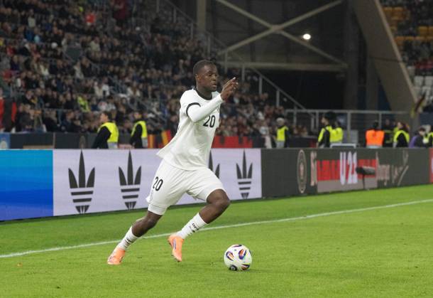 Soccer, Youth, Season 2025 26, U21, European Championship Qualification Group F 4 Matchday in Jena Germany Greece, Ilyas Ansah U21, Germany , 10 10 2025, Copyright: xMatthiasxKochx