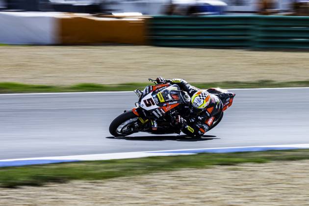 October 12, 2025, Cascais, Lisbon, Portugal: Yari Montella in action during the WorldSBK Championship Race 2 at the Estoril Circuit, Portugal, on October 12, 2025. Cascais Portugal - ZUMAr200 20251012_zsp_r200_071 Copyright: xNunoxReisinhox