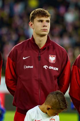 Marcel Krajewski seen during U21, U 21 2027 EURO Qualifying, EM, Europameisterschaft game between national teams of Poland and Montenegro (Kazimierz Koper Ball Raw Images) Katowice Arena Katowice Poland Copyright: xKazimierzxKoperx kazimierzkoper_poland_montenegro_u21_2526-049