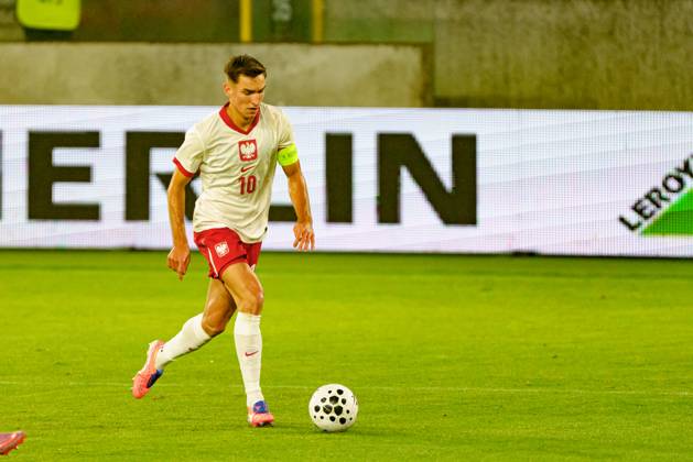Tomasz Pienko seen during U21, U 21 2027 EURO Qualifying, EM, Europameisterschaft game between national teams of Poland and Montenegro (Kazimierz Koper Ball Raw Images) Katowice Arena Katowice Poland Copyright: xKazimierzxKoperx kazimierzkoper_poland_montenegro_u21_2526-109