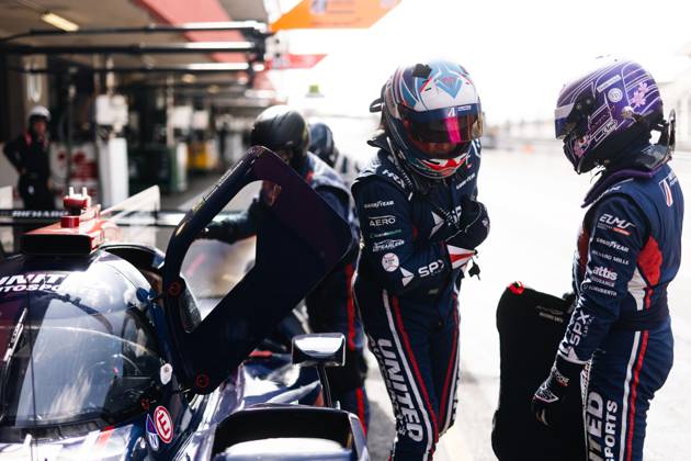 AUTO - ELMS - 4 HOURS OF PORTIMAO 2025 SCHNEIDER Daniel (bra), United Autosports, Oreca 07, LMP2 Pro-Am, portrait SATO Marino (jpn), United Autosports, Oreca 07, LMP2 Pro-Am, portrait during the 4 Hours of Portimao, 6th round of the 2025 European Le Mans Series on the Autodromo Internacional do Algarve from October 16 to 18, 2025 in Portimao, Portugal -  Copyright: xJoaoxFilipex