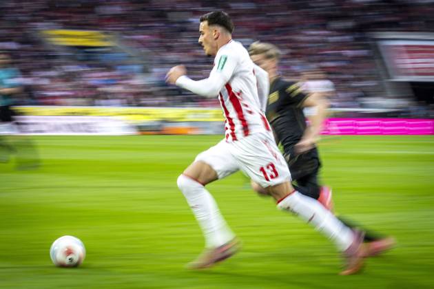 KOELN, GERMANY - OCTOBER 18: Said el Mala (1. FC Koeln, 13) sprinting during the Bundesliga match between 1. FC Koeln vs. FC Augsburg at the Rheinenergie-Stadion on matchday 7 of the 1. Bundesliga on October 18, 2025 in Koeln, Germany. DFL REGULATIONS PROHIBIT ANY USE OF PHOTOGRAPHS AS IMAGE SEQUENCES AND OR QUASI-VIDEO. Nordrhein-Westfalen Germany Copyright: xBEAUTIFULxSPORTS AxelxKohringx