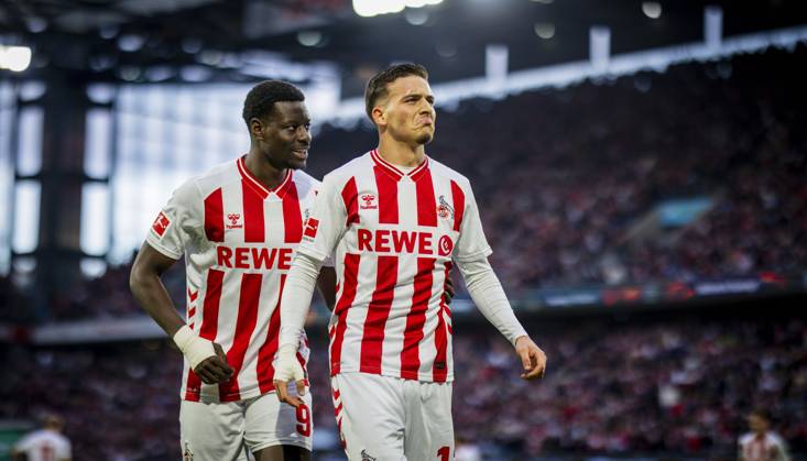 Cologne, Germany 18th Oct 2025 Goal celebration Said El Mala Cologne Ragnar Ache Cologne 1 FC Köln FC Augsburg 18 10 2025