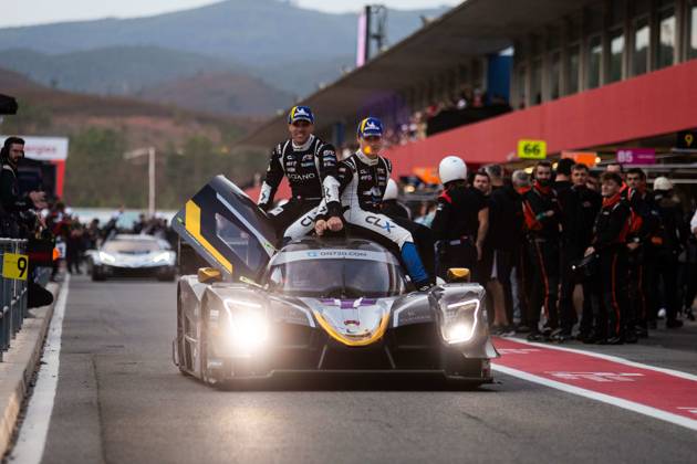 AUTO - ELMS - 4 HOURS OF PORTIMAO 2025 17 CLOSMENIL Adrien (fra), JENSEN Theodor (dnk), LANCHERE Paul (fra), CLX Motorsport, Ligier JS P325, LMP3, action winner celebration during the 4 Hours of Portimao, 6th round of the 2025 European Le Mans Series on the Autodromo Internacional do Algarve from October 16 to 18, 2025 in Portimao, Portugal -  Copyright: xJoaoxFilipex