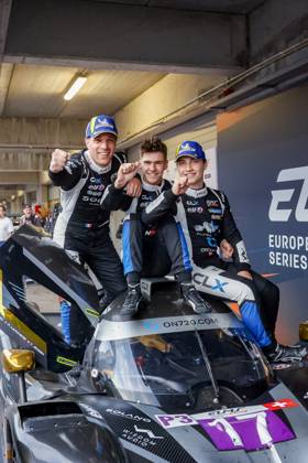 AUTO - ELMS - 4 HOURS OF PORTIMAO 2025 17 CLOSMENIL Adrien (fra), JENSEN Theodor (dnk), LANCHERE Paul (fra), CLX Motorsport, Ligier JS P325, LMP3, portrait during the 4 Hours of Portimao, 6th round of the 2025 European Le Mans Series on the Autodromo Internacional do Algarve from October 16 to 18, 2025 in Portimao, Portugal - PortimaoPortugal  Copyright: xPauloxMariax