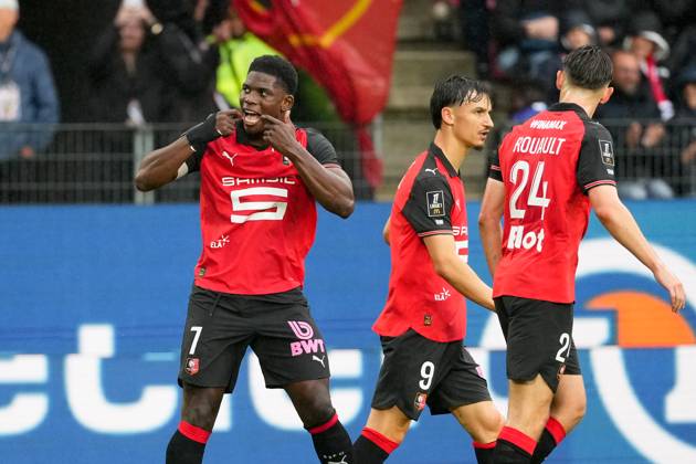 Stade Rennais FC v AJ Auxerre - Ligue 1 McDonald s 2025 2026 09 Esteban LEPAUL (srfc) - 07 Breel EMBOLO (srfc) during the Ligue 1 McDonald s match between Rennes and Auxerre at Roazhon Park on October 19, 2025 in Rennes, France. Rennes France Copyright: xFEPx 776348165
