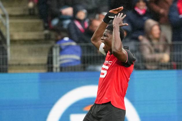 Stade Rennais FC v AJ Auxerre - Ligue 1 McDonald s 2025 2026 07 Breel EMBOLO (srfc) during the Ligue 1 McDonald s match between Rennes and Auxerre at Roazhon Park on October 19, 2025 in Rennes, France. Rennes France Copyright: xFEPx 776348165