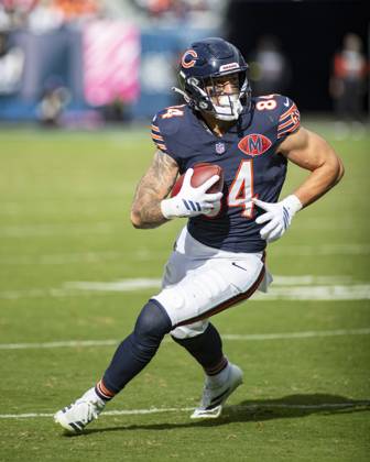 October 19, 2025: Chicago Bears Colston Loveland (84) in action during the game against the New Orleans Saints in Chicago, IL. CSM Chicago United States of America - ZUMAc04_ 20251019_zma_c04_087 Copyright: xMikexWulfx