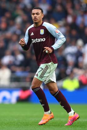 London, England, 19th October 2025. Morgan Rogers of Aston Villa during the Tottenham Hotspur vs Aston Villa Premier League match at the Tottenham Hotspur Stadium, London. Picture credit should read: Paul Terry Sportimage EDITORIAL USE ONLY. No use with unauthorised audio, video, data, fixture lists, club league logos or live services. Online in-match use limited to 120 images, no video emulation. No use in betting, games or single club league player publications. SPI_107_PT_Tottenham_Villa SPI-4223-0107