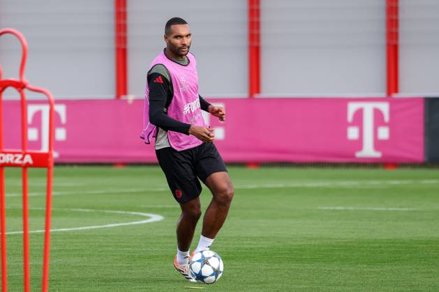 Jonathan Tah FC Bayern Muenchen, 04 with ball, GER, Final training, FC Bayern Muenchen, Football, UEFA Champions League, League phase, Matchday 3, 2025 2026 season, 21 10 2025, GER, Final training, FC Bayern Muenchen, Football, UEFA Champions League, League phase, Matchday 3, 2025 2026 season, 21 10 2025 Muenchen Copyright: xEibner-Pressefoto JennixMaulx EP_JML
