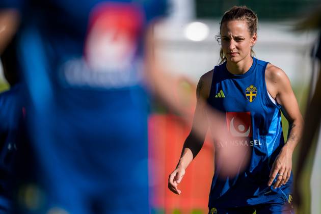 251023 Nathalie Björn of the Swedish women s national football team at a training session on October 23, 2025 in Benahavis Photo Ludvig Thunman BILDBYRAN code LT LT0734 fotboll football soccer fotball träning practice training sverige sweden dam bbeng Copyright: LUDVIGxTHUNMAN BB251023LT043