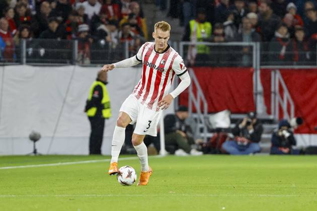 Philipp Lienhart SC Freiburg, 03 on the ball , Germany, UEFA Europa League, Matchday 3, 2025 2026, SC Freiburg vs FC Utrecht, 23 10 2025, Stadion am Wolfswinkel, Freiburg, Germany Freiburg Stadion am Wolfswinkel Baden Württemberg Germany Copyright: xGrantxHubbsx
