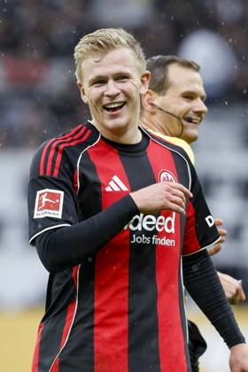 Jonathan Burkardt Eintracht Frankfurt, 09 , Germany, Football, 1 Bundesliga, Matchday 8, 2025 2026, Eintracht Frankfurt vs FC St Pauli, 25 10 2025, Deutsche Bank Park, Frankfurt am Main, Germany Frankfurt am Main Deutsche Bank Park Hessen Germany Copyright: xGrantxHubbsx