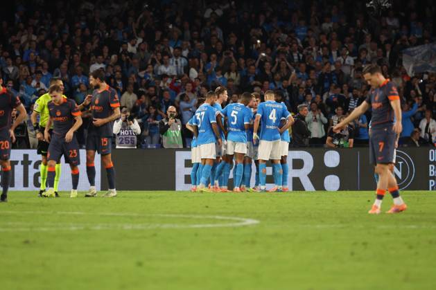 October 25, 2025, Napoli, Campania, ITALIA: Goal the Kevi De Bruyne of SSC Napoli During the 2025 26 Italian Serie A football match between SSC Napoli and Internazionale Milano at the Diego Armando Maradona Stadium in Naples on October 25, 2025...Pictured: Napoli ITALIA - ZUMAs236 20251025_aap_s236_046 Copyright: xFabioxSassox