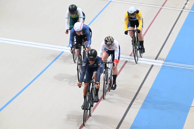 26-10-2025 World Championships Elite Women Track; Giornata 05; 2025, Colombia; 2025, Japan; Cuadrado Florez, Stefany Lorena; Sato, Mina; Santiago Del Cile - Velodromo Penalolen;